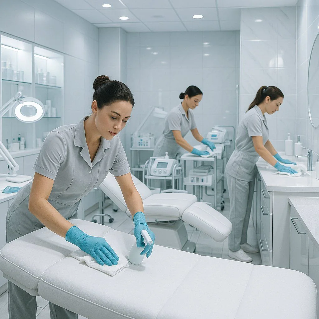 Clinic cleaning team